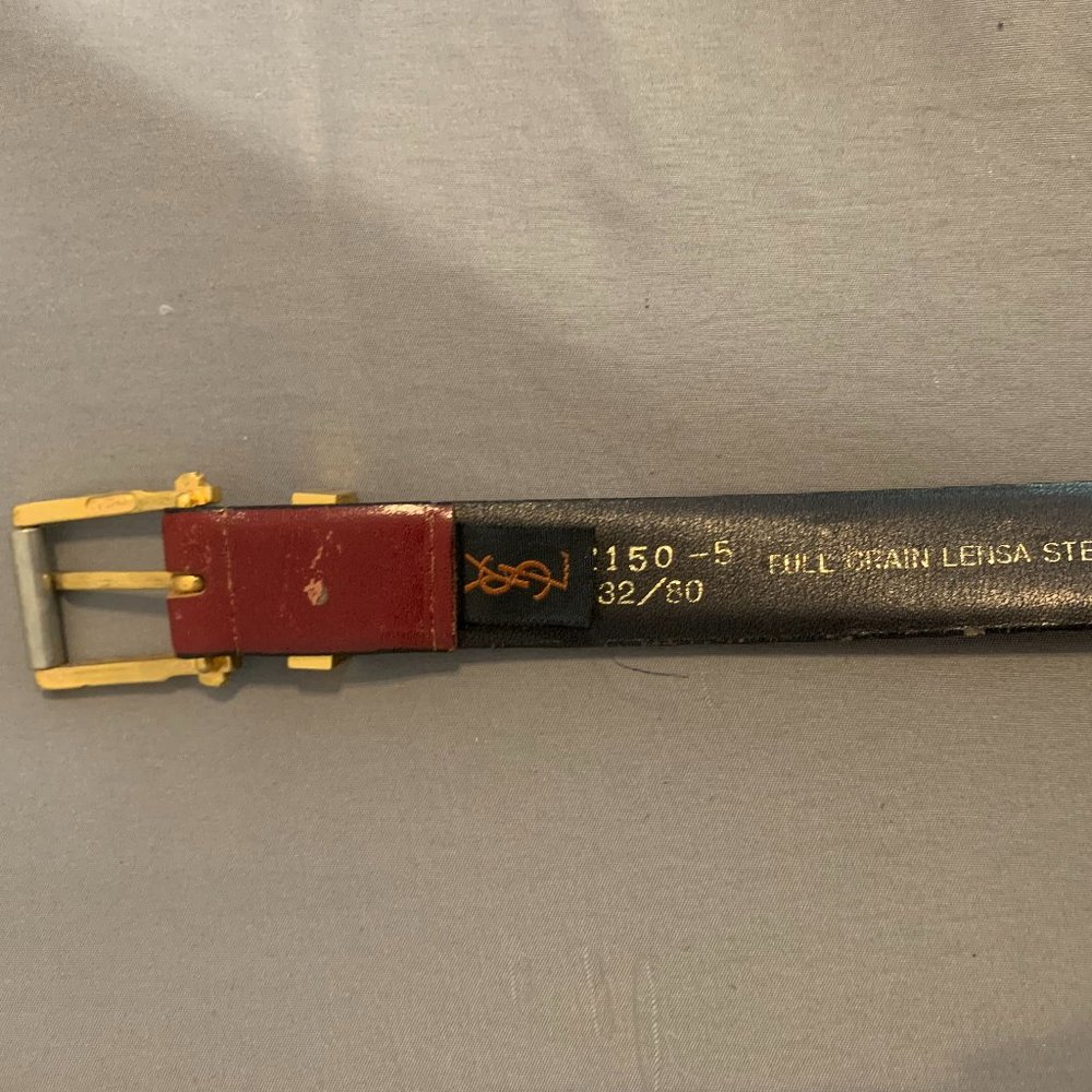 Yves saint laurent cintura belt dark red Vintage G